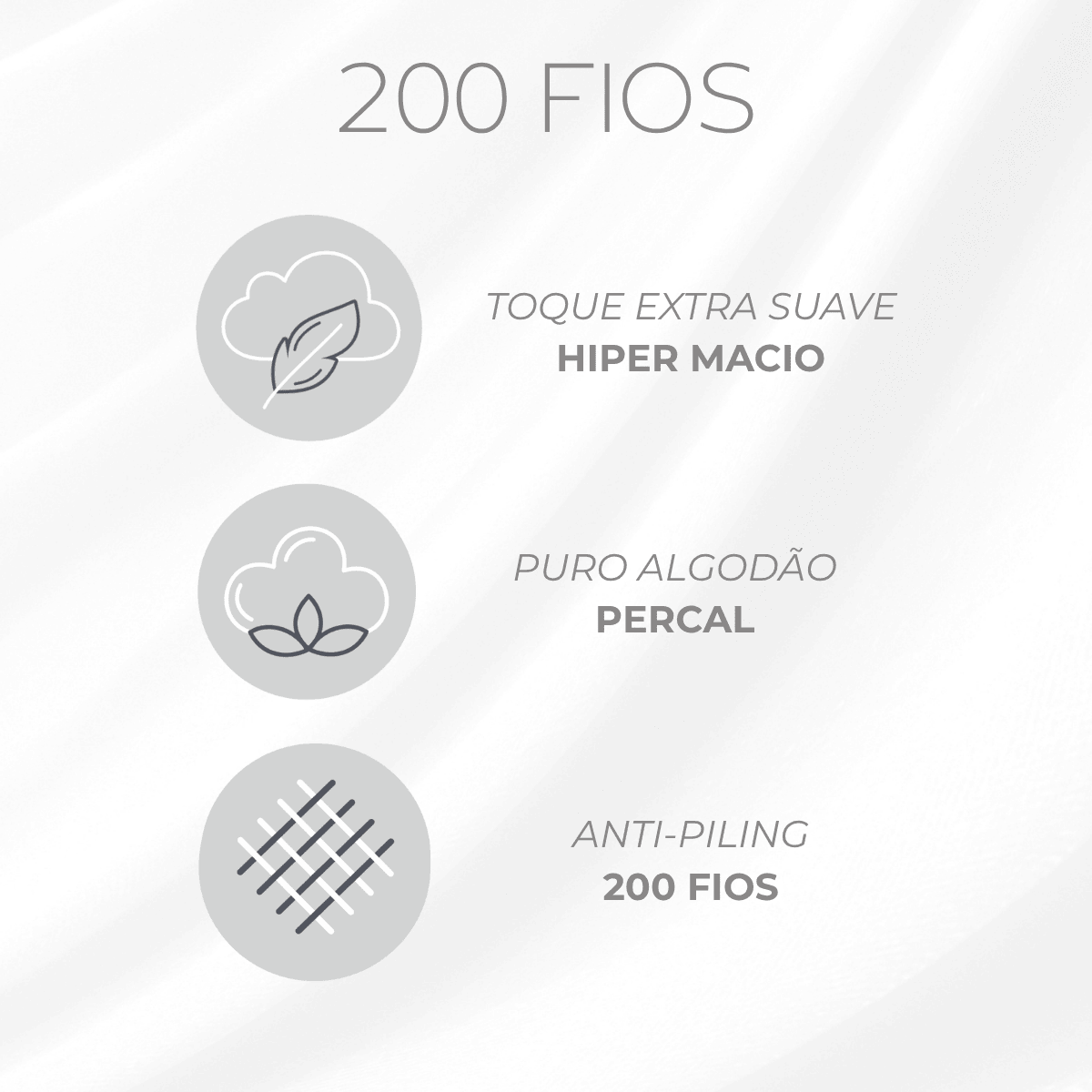 Lençol Sem Elástico 200 Fios Vida Bela Kacyumara Branco